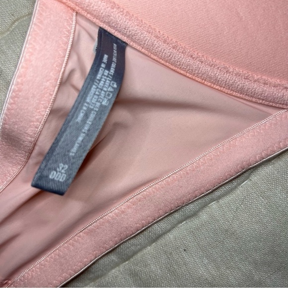 Aerie Light Pink Lace Trimmed Underwire Racerback Push Up Bra Size 32DDD - Picture 10 of 11